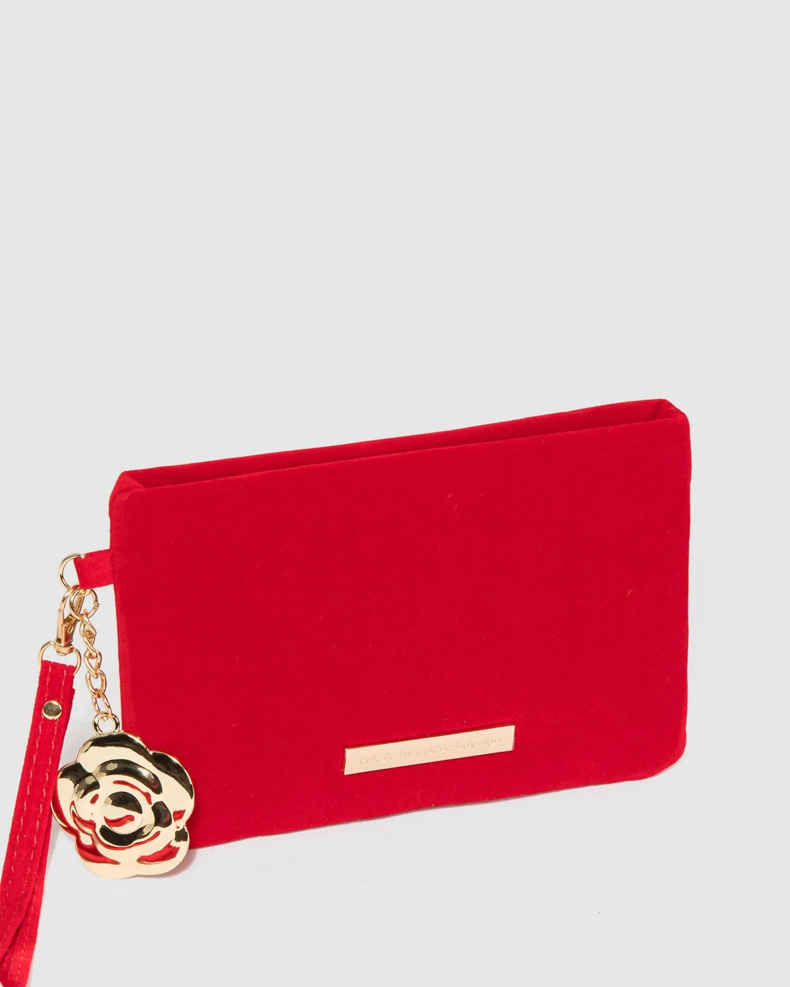 Red Emery Rose Wristlet Clutch Bag