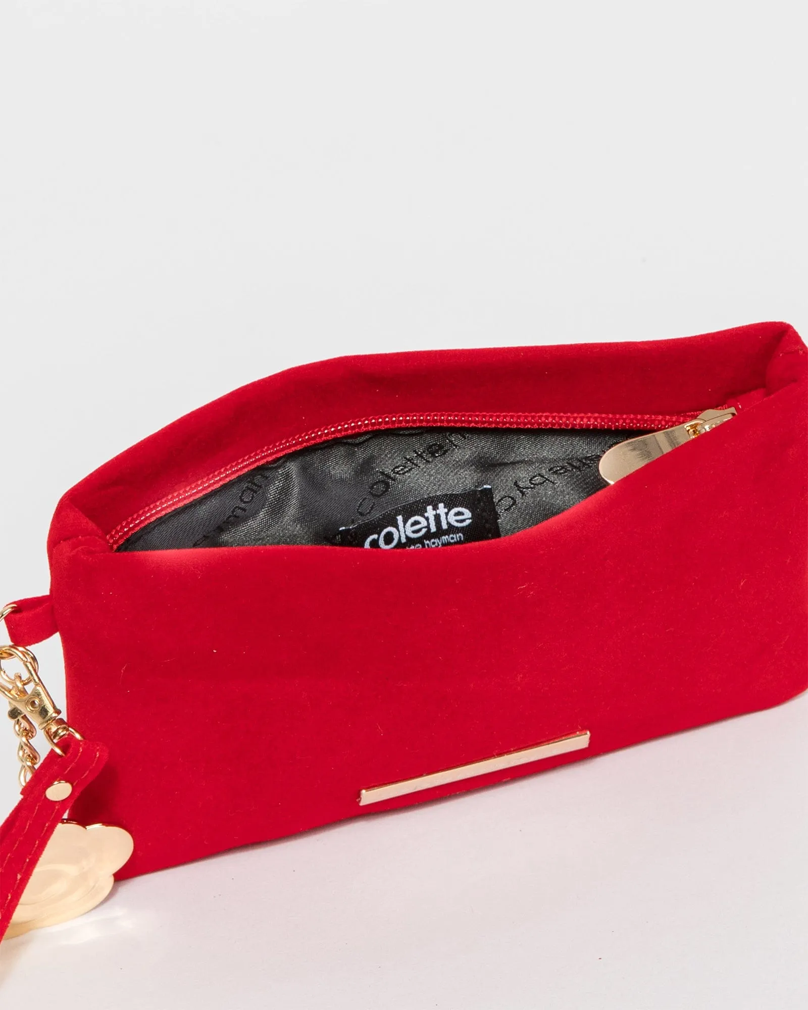 Red Emery Rose Wristlet Clutch Bag