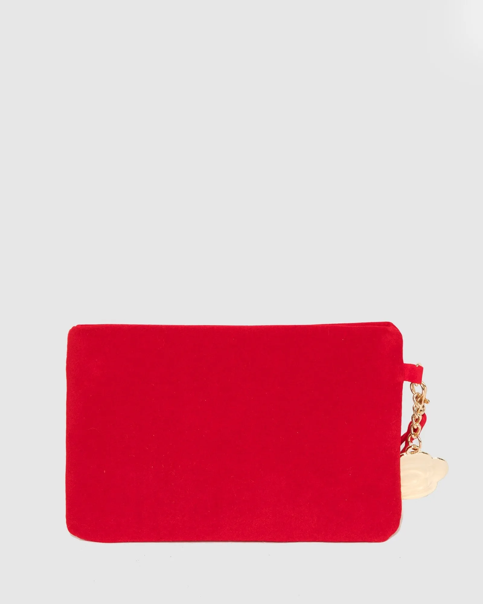 Red Emery Rose Wristlet Clutch Bag