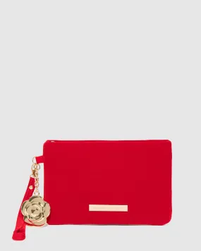 Red Emery Rose Wristlet Clutch Bag