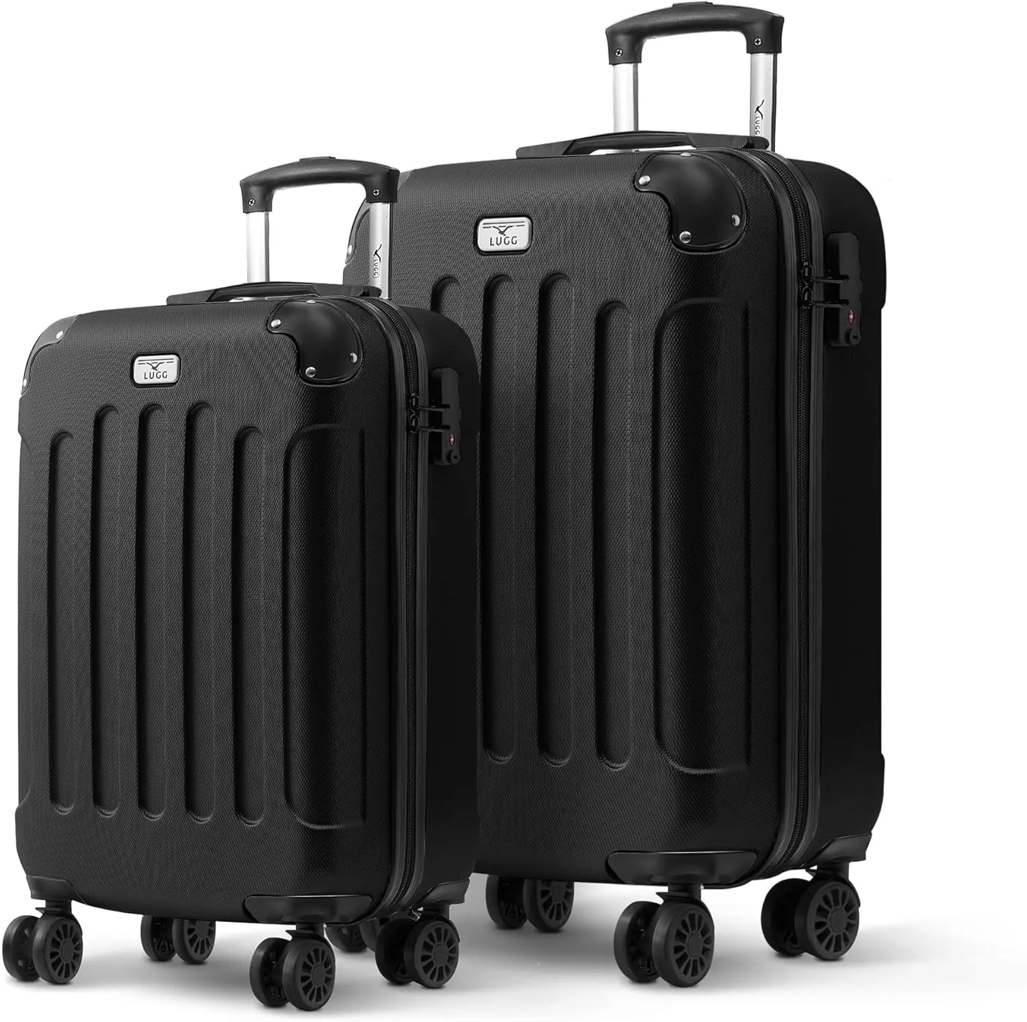 Skywander 2pc 20in & 24in Suitcase - Black