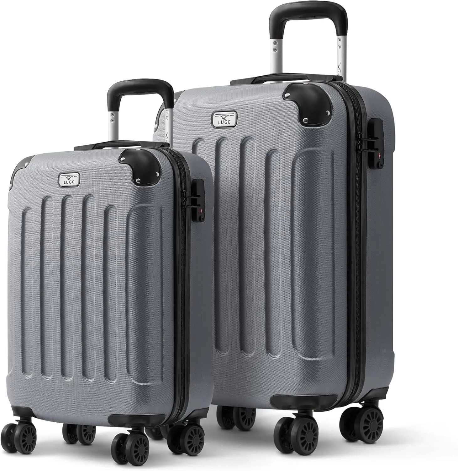 Skywander 2pc 20in & 24in Suitcase -  Silver