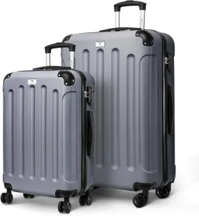 Skywander 2pc 24in & 28in Suitcase - Silver