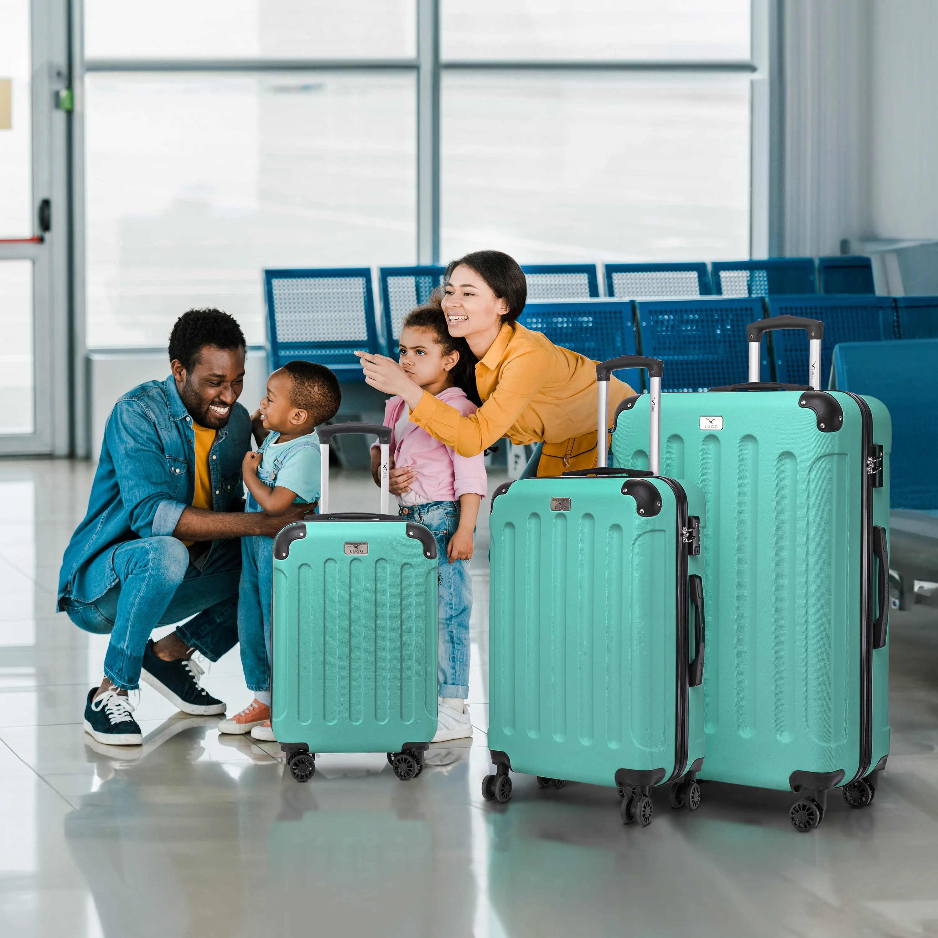 Skywander 3pc Suitcase Set in Mint