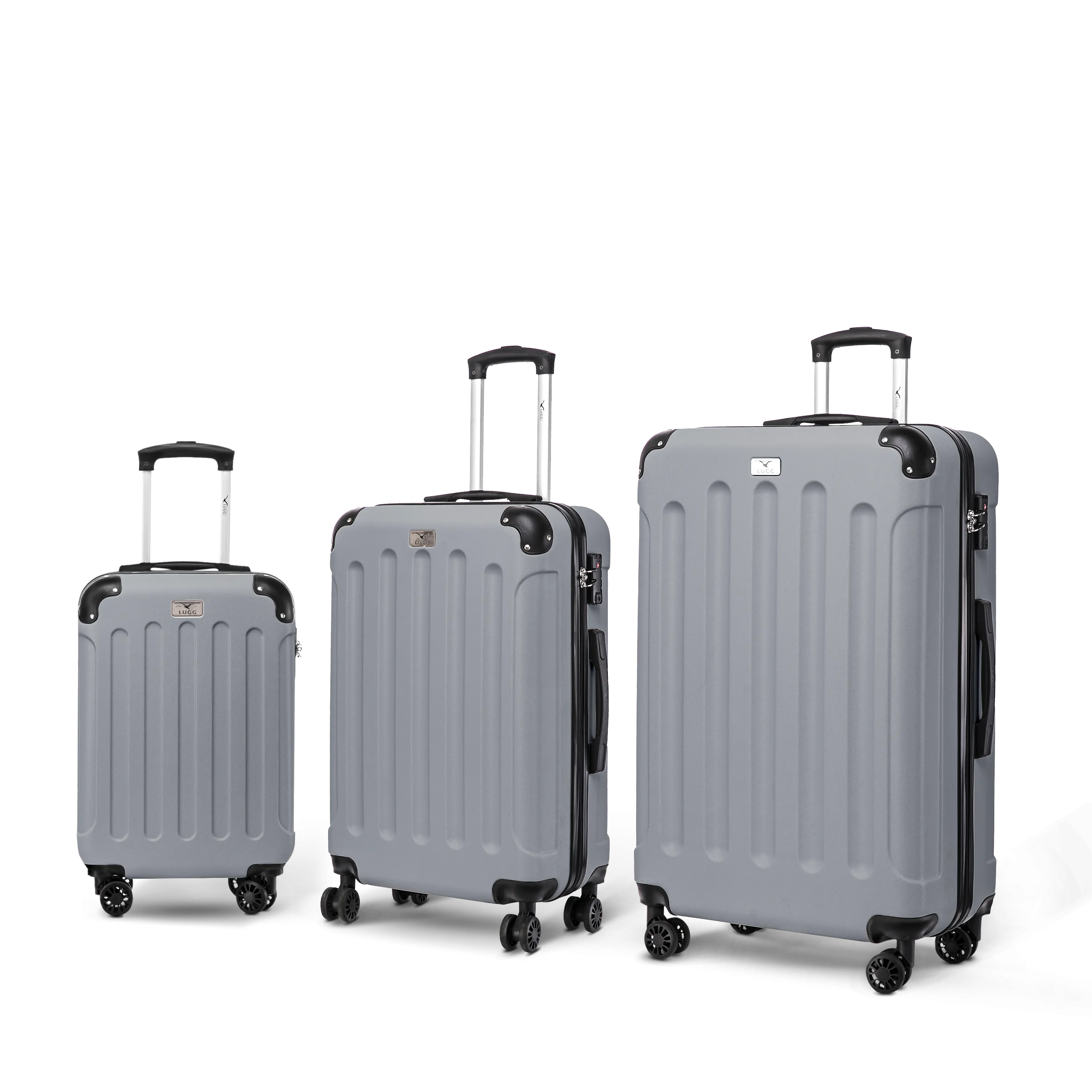 Skywander 3pc Suitcase Set in Silver