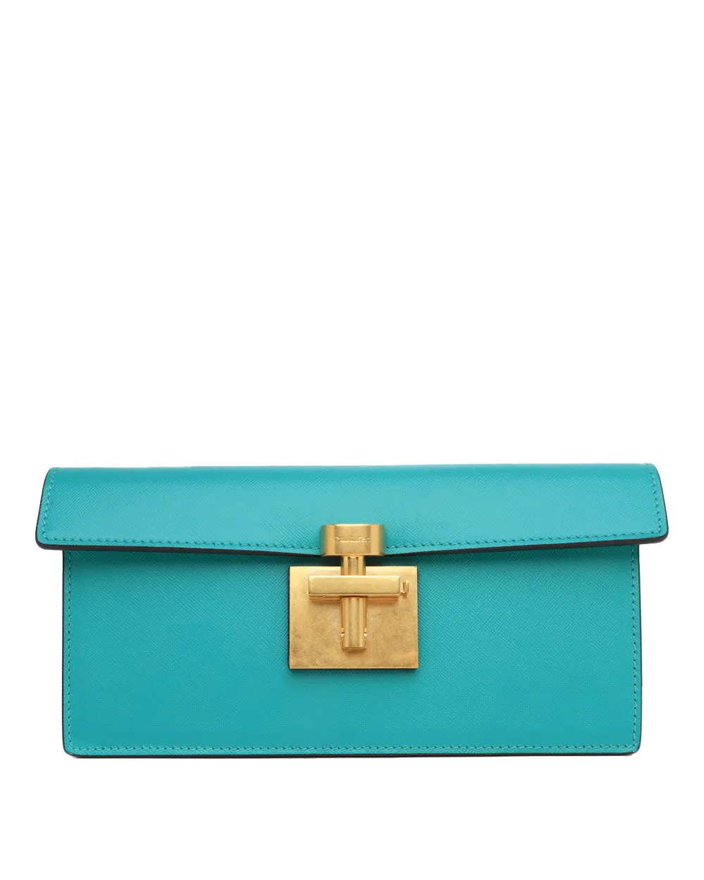 Slim Alibi Saffiano Bag in Seagreen