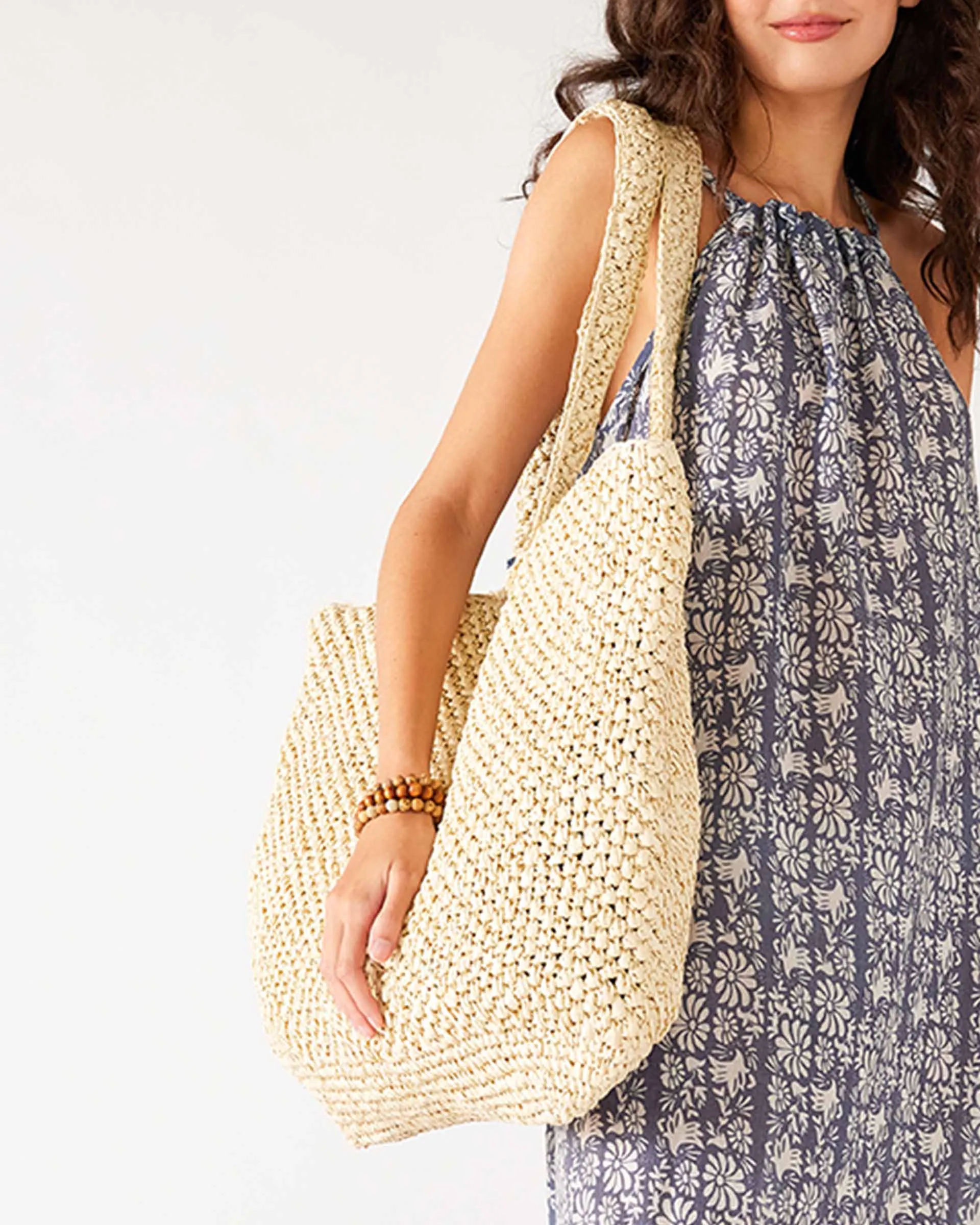 Sun Chaser Straw Large Tote - Natural