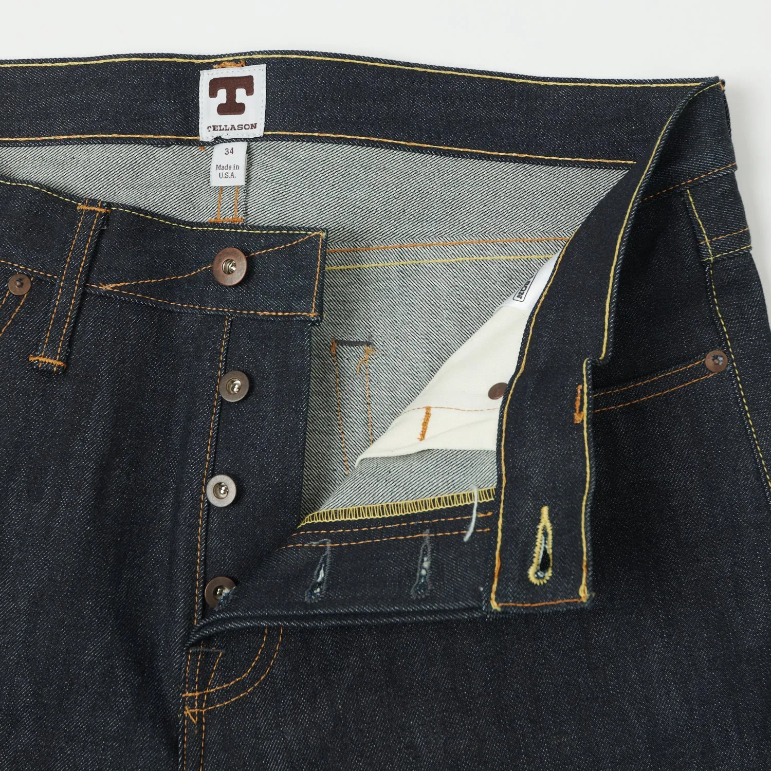 Tellason Elgin 16.5oz Slim Tapered Jean - Cone Mills