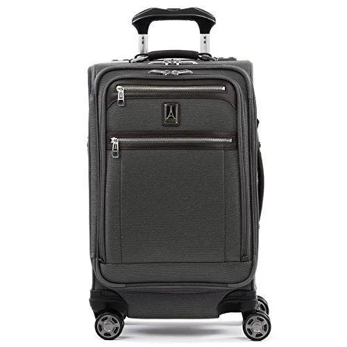 Travelpro Platinum Elite-Softside Expandable Spinner Wheel Luggage, Vintage Grey, Carry-On 21-Inch