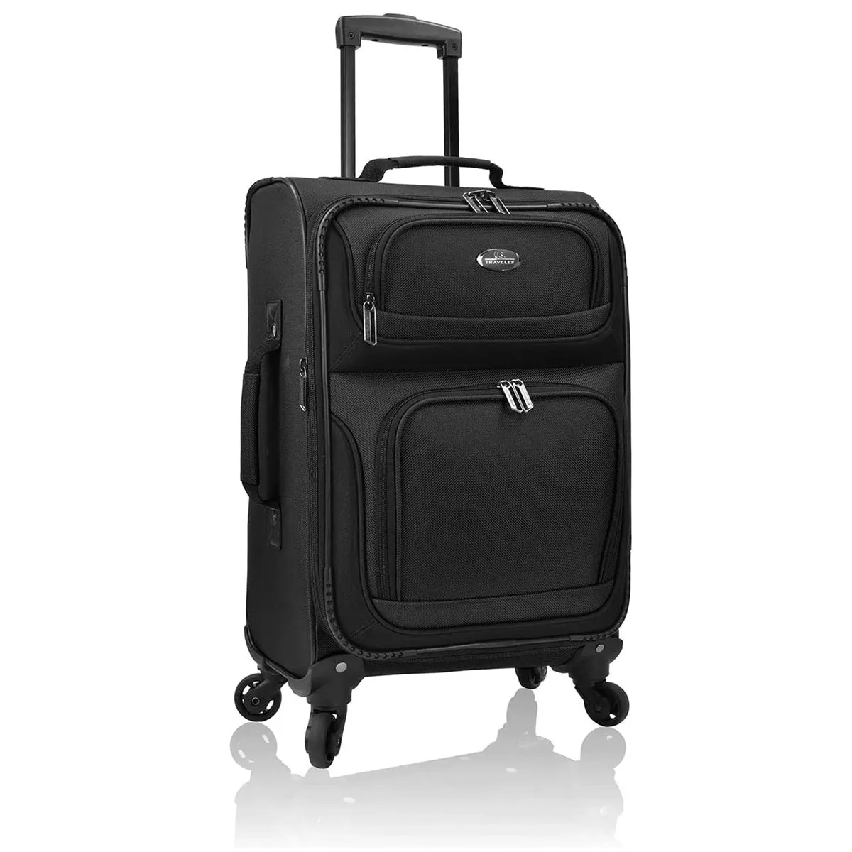 U.S. Traveler Rugged Fabric Expandable Carry-on Luggage Set, 4 Wheel