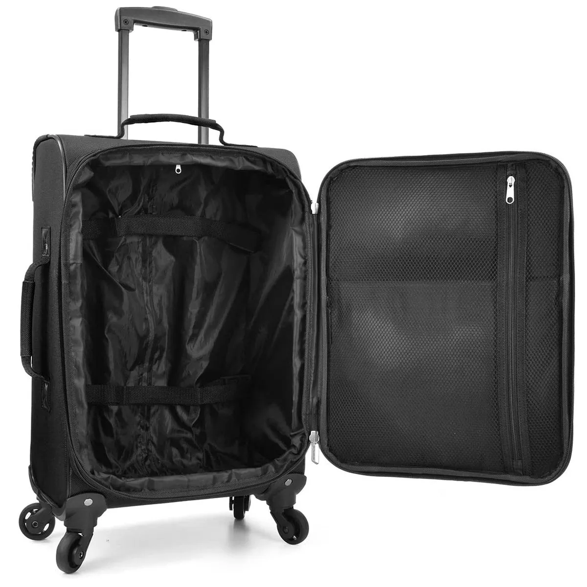 U.S. Traveler Rugged Fabric Expandable Carry-on Luggage Set, 4 Wheel