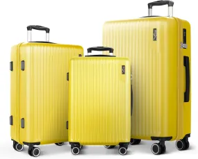 Vacay 3pc Suitcase Set in Citrine