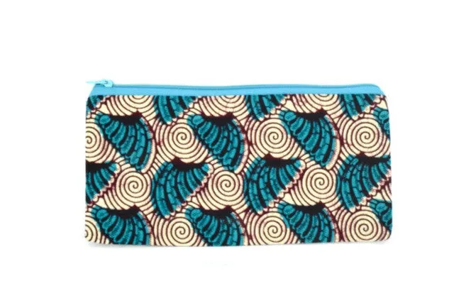 Wax Print Zipper Pouch